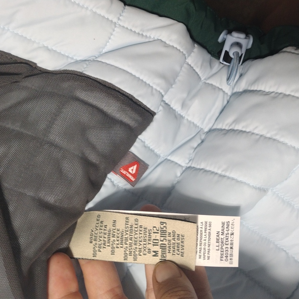 NWT L.L. Bean Wildcat WP Green and Light Blue Ski Jacket Boys Size Medium 10/12 - Picture 9 of 11
